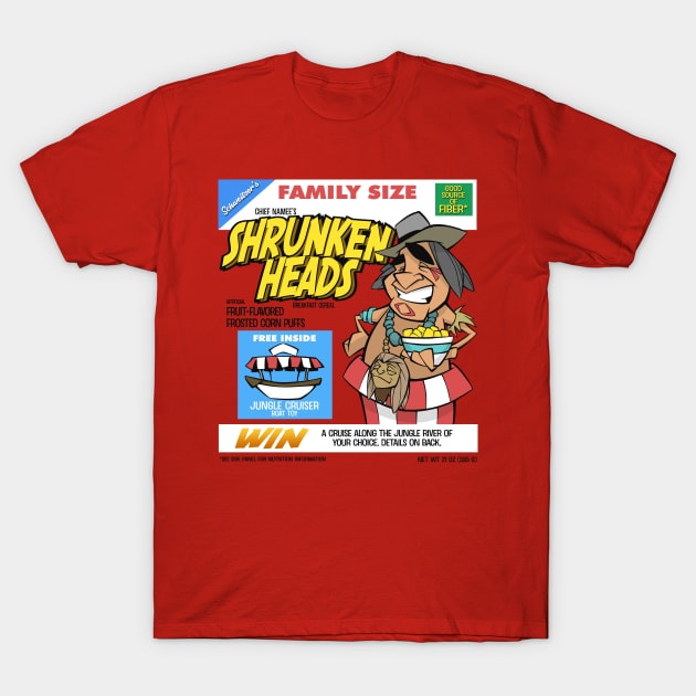 Chief Namee's Shrunken Heads Cereal T-Shirt by Chris Ganaway Art